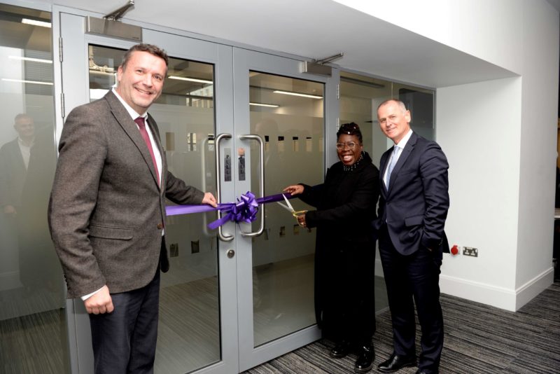 Paulette opening the brand new healthcare simulation facilities at Aston Medical School