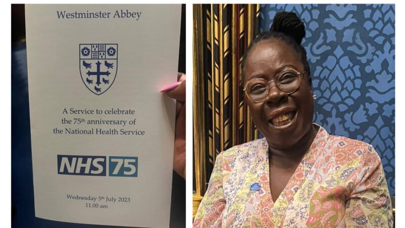 Paulette Hamilton at Westminster Abbey service to celebrate the NHS’s 75th Anniversary