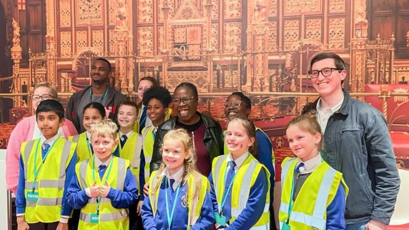 Abbey Catholic Primary School staff and pupils in Parliament