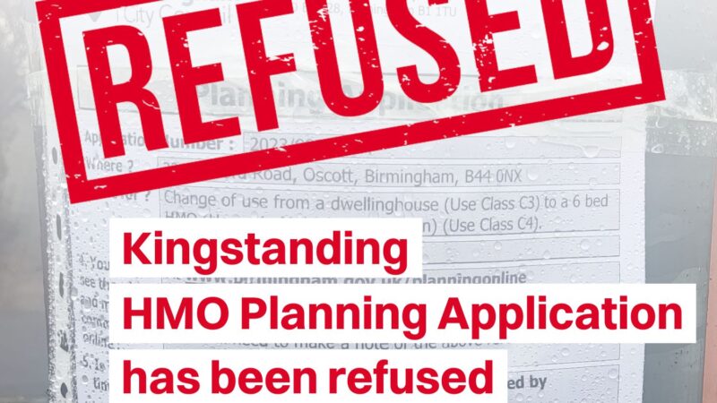 Gainsford Road HMO refused